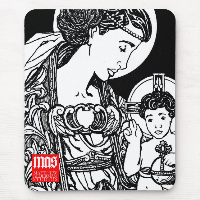 Tapis De Souris Madonna et enfant Mousepad (Devant)
