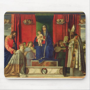 Tapis De Souris Madonna et enfant (retable de Barbarigo) 1488