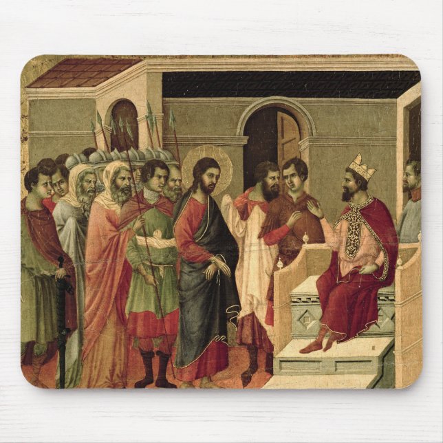 Tapis De Souris Maesta : Jésus avant Herod, 1308-11 (Devant)