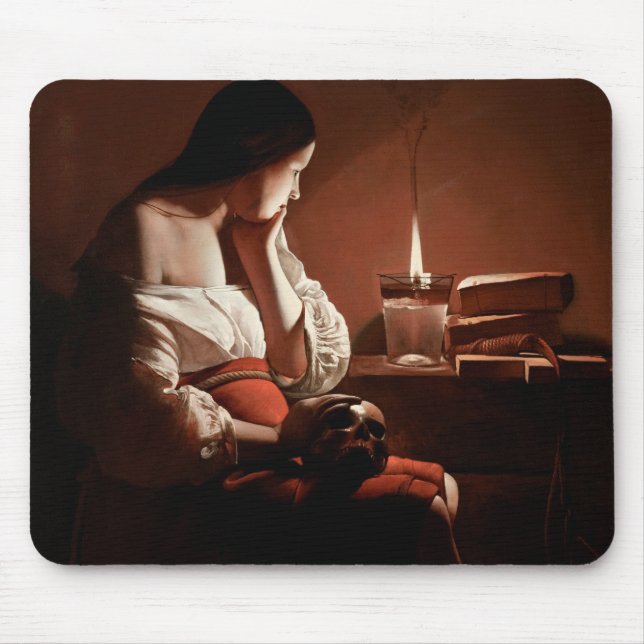 Tapis De Souris Magdalene avec la flamme fumante, La Tour (Devant)