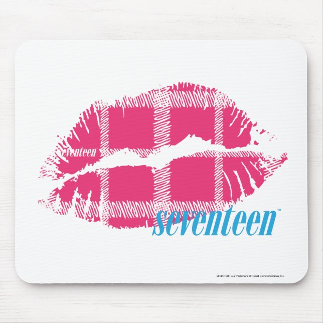 Tapis De Souris Magenta de plaid (Devant)