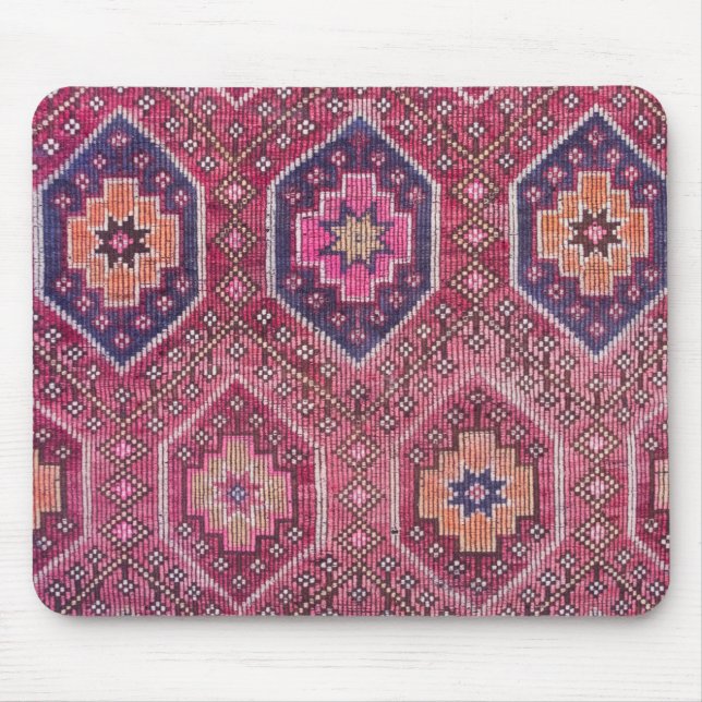 Tapis De Souris Magenta Tribal Géométrique Tapis Souris (Devant)