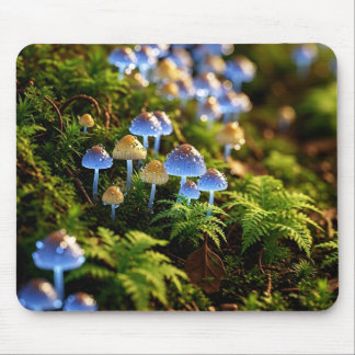 Tapis De Souris Magical Bioluminescent Fungi - Deep Forest