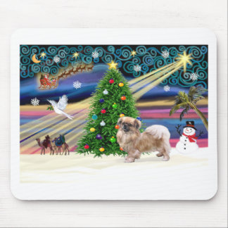 Tapis De Souris Magie de Noël - Épagneul Tibétain
