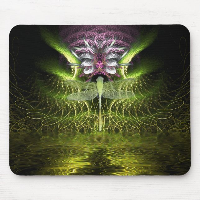 Tapis De Souris Magie Mousepad de fractale de libellule (Devant)