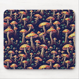 Tapis De Souris Magie rétro : Champignons de la bioluminescence