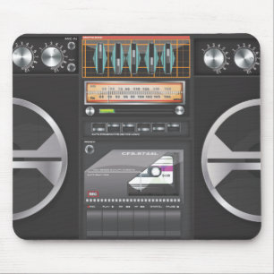 Tapis De Souris Magnétophone à cassettes Boombox
