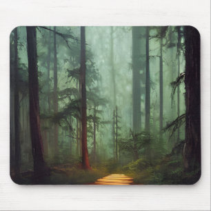 Tapis De Souris Magnifique Chemin Forestier Artwork numérique