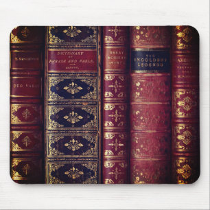 Tapis De Souris Magnifique Très Vieux Livre Spines Pad Souris