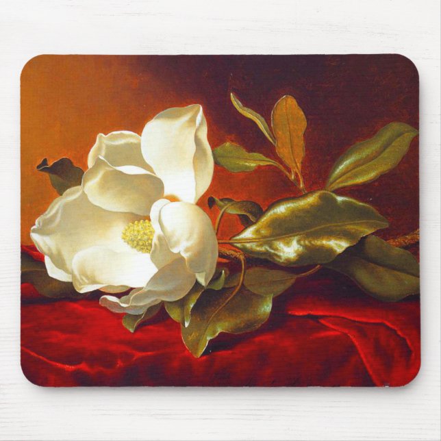 Tapis De Souris Magnolia sur Red Velvet Martin Johnson Heade (Devant)