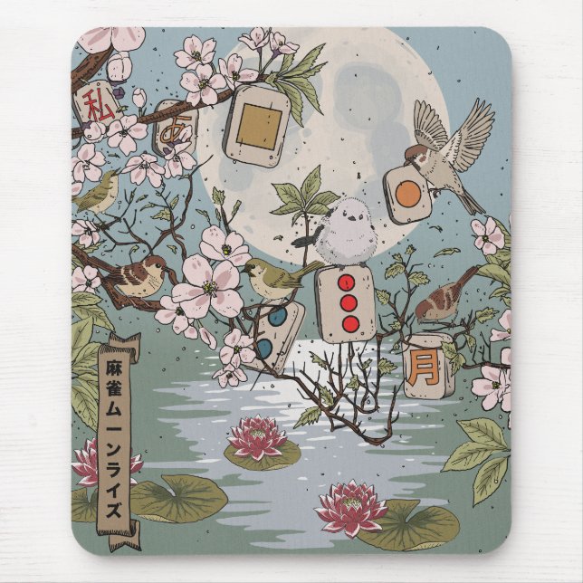 Tapis De Souris Mahjong Lever de Lune (Devant)