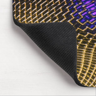 Tapis De Souris Maille croisée numérique de fil sépia sur violet