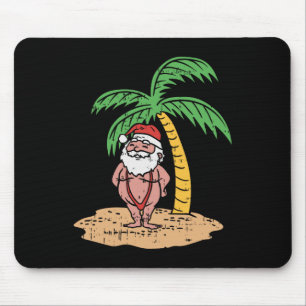Tapis De Souris Maillot de bain d'été du Père Noël drôle de Noël e
