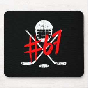 Tapis De Souris Maillot Vintage Hockey 67 Numéro