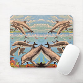 Tapis De Souris Main Painted by Number | Dolphins |