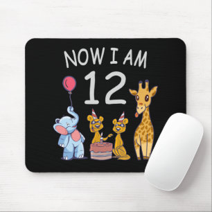 Tapis De Souris Maintenant, j'ai 12 ans 12e anniversaire au Zoo