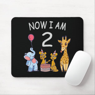 Tapis De Souris Maintenant j'ai 2 ans 2ème anniversaire au Zoo