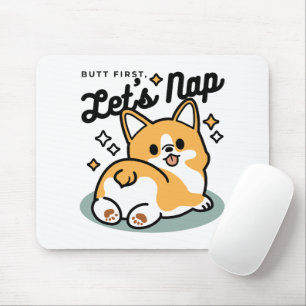 Tapis De Souris Mais d'abord, Nappons - mignon Caricature à bouton