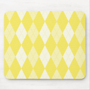 Tapis De Souris Maïs Jaune Argyle Pâle Or Petit Diamant Forme