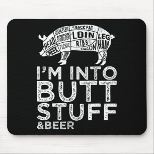 Tapis De Souris Mais Stuff Et Porc De Bière Coupes Grillant Bbq Pl