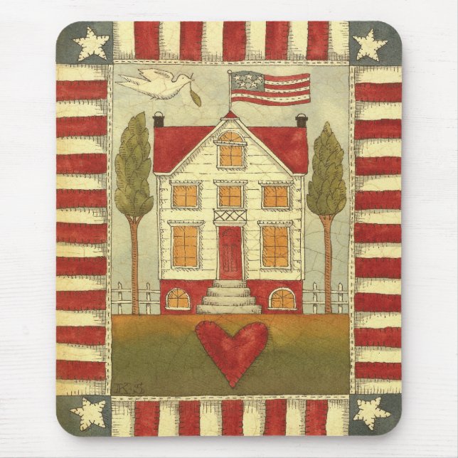 TAPIS DE SOURIS MAISON AMÉRICAINE (Devant)