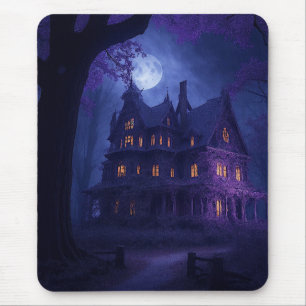 Tapis De Souris Maison hantée sur la colline