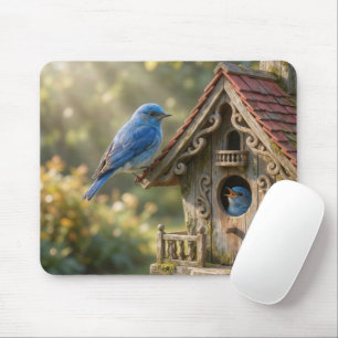 Tapis De Souris Maisonnette victorienne avec merlebleus