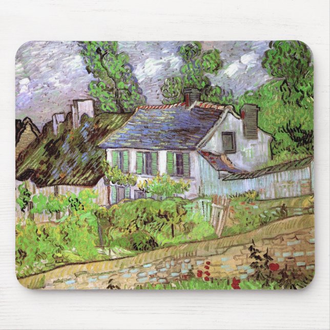 Tapis De Souris Maisons à Auvers par Vincent van Gogh (Devant)
