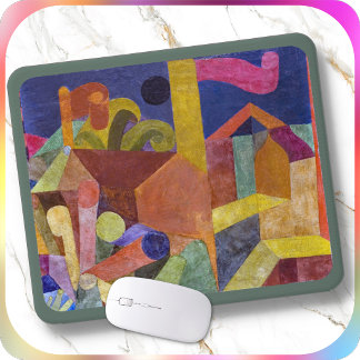 TAPIS DE SOURIS - ''Maisons avec Drapeaux'' - Un A