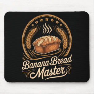 Tapis De Souris Maître Boulanger de Pain de Banane Humour Chef Cui