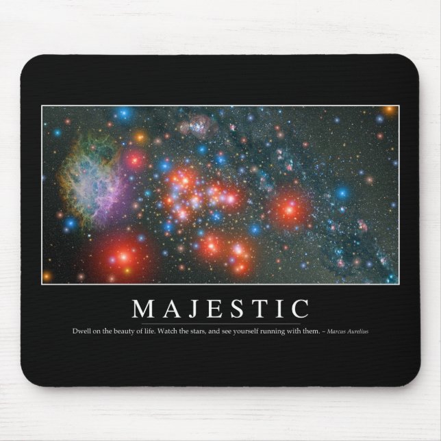 Tapis De Souris Majestic : Citation inspirante (Devant)