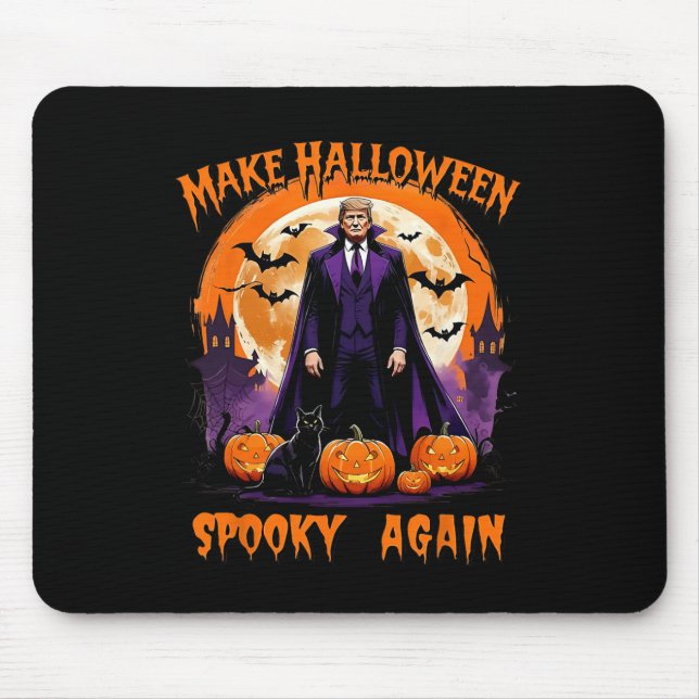 Tapis De Souris Make Halloween Spooky Again Funny Trump Halloween  (Devant)