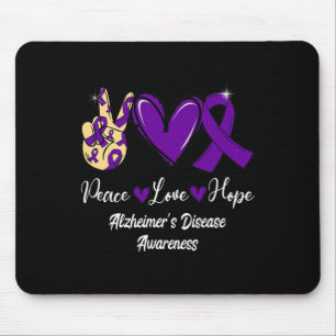 Tapis De Souris Maladie de Heimerheimer Ruban Violet Espoir Amour