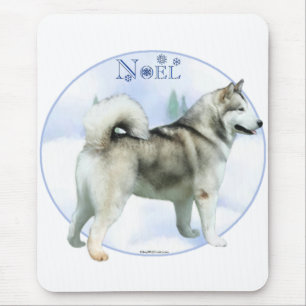 Tapis De Souris Malamute Noel en Alaska