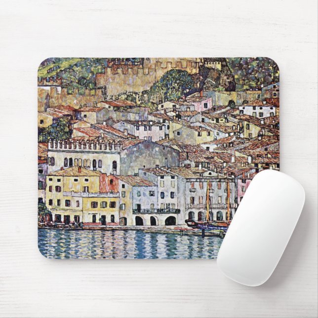 Tapis De Souris Malcesine au lac de Garde, Gustav Klimt (Avec souris)