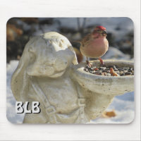 Male House Finch vos initiales Pad de souris