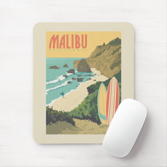 Tapis De Souris Malibu, Californie (Avec souris)