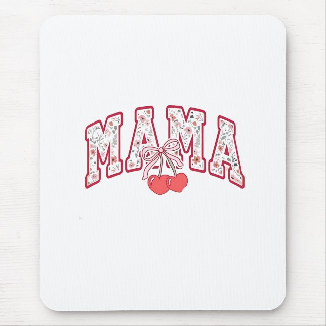 Tapis De Souris Mama est 2025 Fête des Mères Coquette arc (Devant)