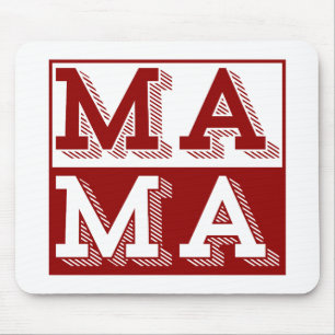 TAPIS DE SOURIS MAMA TYPOGRAPHIE MÈRES JOUR CADEAU