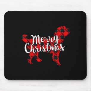 Tapis De Souris Maman Chien Noël Bernedoodle Papa Animal à Carreau