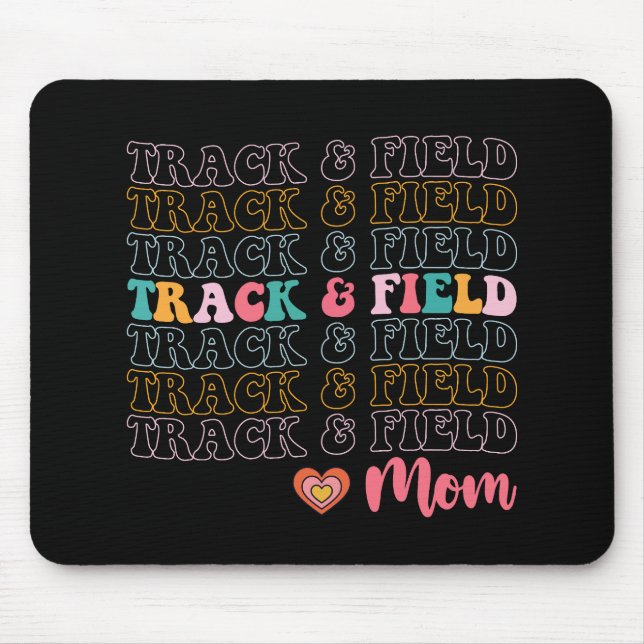 Tapis De Souris Maman d'athlétisme Groovy Running Fête des Mères (Devant)