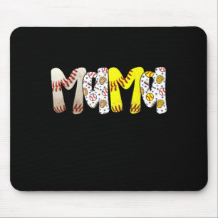 Tapis De Souris Maman de baseball et softball maman femmes mère