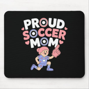 Tapis De Souris Maman de footballeur fière Fan joyeux Soutien pour