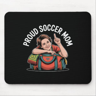 Tapis De Souris Maman de footballeur fière Fan joyeux Soutien pour