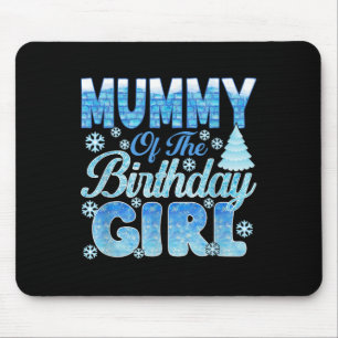 Tapis De Souris Maman De L'Anniversaire Fille Snowflakes Match À T