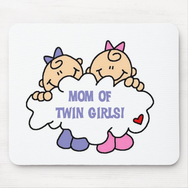 Tapis De Souris Maman des filles jumelles (Devant)