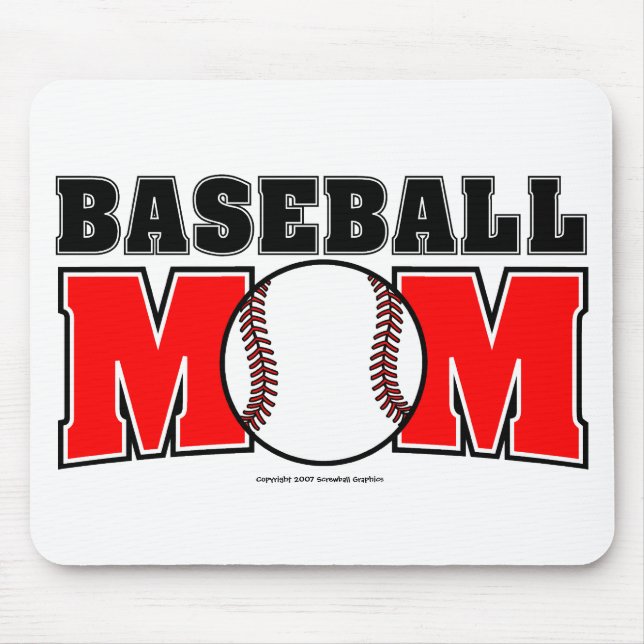 Tapis De Souris Maman du baseball Mousepad (Devant)