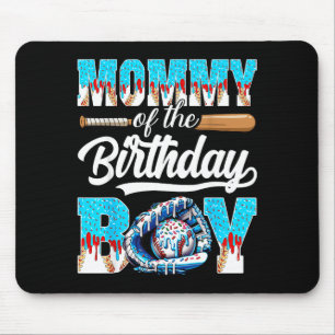 Tapis De Souris Maman du garçon d'anniversaire Baseball Ice Cream 