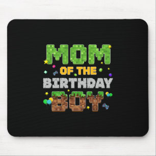 Tapis De Souris Maman du garçon d'anniversaire Pixel Gamer Party t