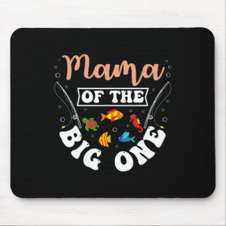 Tapis De Souris Maman du gros poisson fête d'anniversaire de pêche